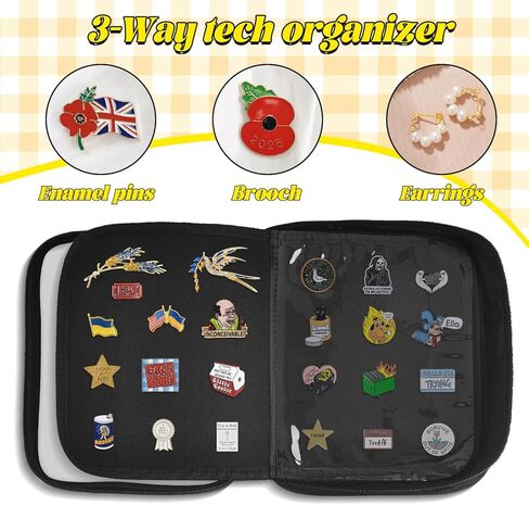 Enamel Pin Display Bag, Pin Book, Pin Holder, Pin Board for Collectors, Pin Collection Book, Suitable for Various Sizes of Pins, Travel Souvenir, Brooches, Medals in Saudi Arabia
