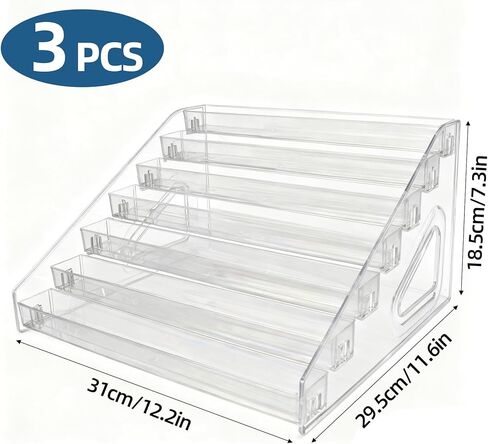 علبة عرض مكونة من 3 دبابيس، عرض زر أكريليك 7 طبقات، حامل عرض ملصق عرض التصحيح، شفاف in Kuwait