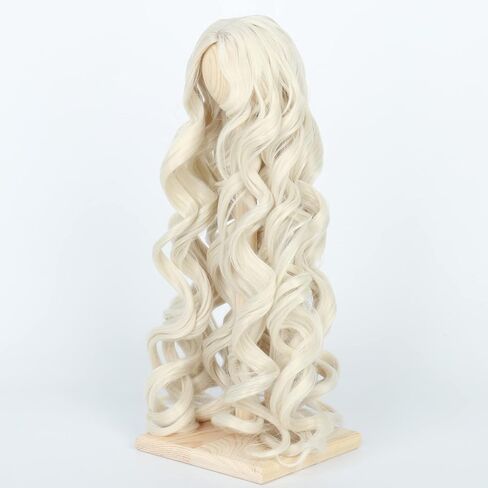 Miss U Hair Cute 7-8 Inch (for 17CM-19CM's head) 1/4 BJD Wig Doll Wig Long Curly Blonde MSD DOD Pullip Dollfie Wig Handmade Girl Doll Making Supplies in Saudi Arabia