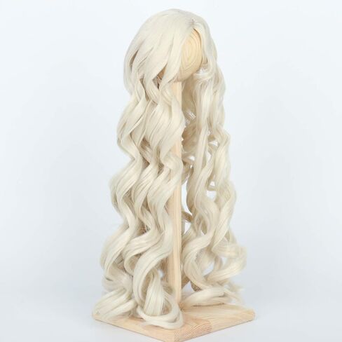 Miss U Hair Cute 7-8 Inch (for 17CM-19CM's head) 1/4 BJD Wig Doll Wig Long Curly Blonde MSD DOD Pullip Dollfie Wig Handmade Girl Doll Making Supplies in Saudi Arabia