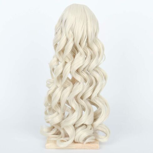 Miss U Hair Cute 7-8 Inch (for 17CM-19CM's head) 1/4 BJD Wig Doll Wig Long Curly Blonde MSD DOD Pullip Dollfie Wig Handmade Girl Doll Making Supplies in Saudi Arabia
