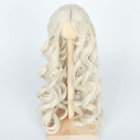 Miss U Hair Cute 7-8 Inch (for 17CM-19CM's head) 1/4 BJD Wig Doll Wig Long Curly Blonde MSD DOD Pullip Dollfie Wig Handmade Girl Doll Making Supplies in Saudi Arabia