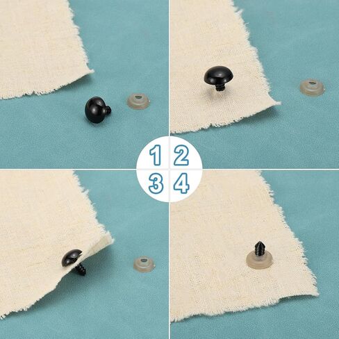 PATIKIL 5mm Safety Eyes, 100 Set Plastic Craft Eyes with Washers for Stuffed Animals Crochet Toys Dolls DIY Craft Making, Black in Saudi Arabia