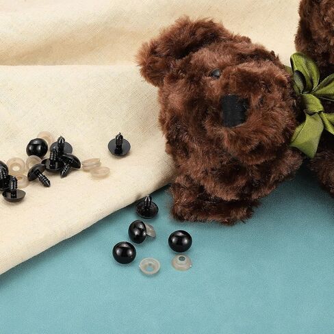 PATIKIL 5mm Safety Eyes, 100 Set Plastic Craft Eyes with Washers for Stuffed Animals Crochet Toys Dolls DIY Craft Making, Black in Saudi Arabia