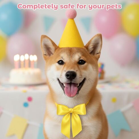 12-Piece Set Mini Party Hats for Stuffed Animals, with Bows and Strings, Soft Non-Woven Fabric Hats for Plush Toys, Birthday Photo Props in Saudi Arabia