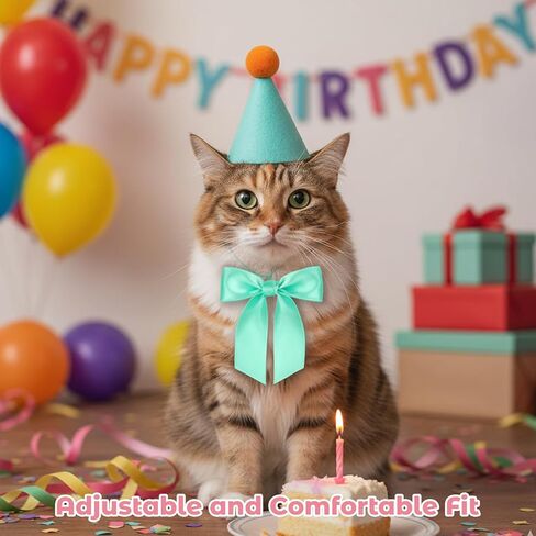 12-Piece Set Mini Party Hats for Stuffed Animals, with Bows and Strings, Soft Non-Woven Fabric Hats for Plush Toys, Birthday Photo Props in Saudi Arabia