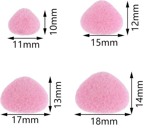 ZZHXSM 32PCS Flocked Triangle Doll Noses 11/15/17/18mm Crochet Knitting Plastic Doll Noses Pink and Black Plush Toy Accessories Teddy Bear Making Supplies DIY Puppets in Saudi Arabia