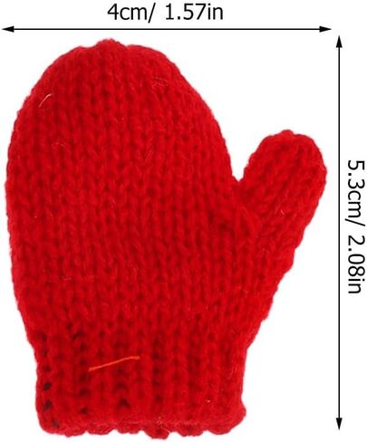 8 Pairs Mini Knit Gloves: Dollhouse Miniature Mittens for Role Playing Diy Crafting Holiday Tree Ornaments in Saudi Arabia