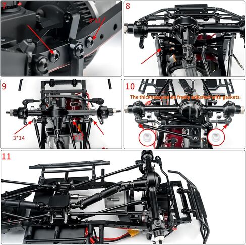 Aluminium Front Suspension Three Link Kit Upgrade Parts for 1/10 RC4WD TF2 Trail Finder 2 RC Crawler Car in Saudi Arabia