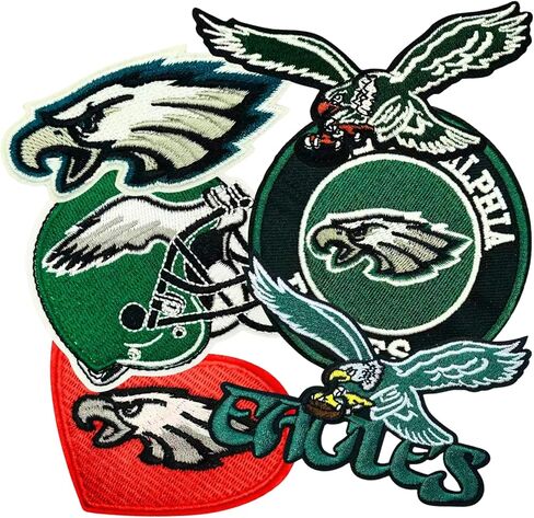 6 قطع من رقع مطرزة على شكل نسور الرجبي لمحبي رياضة كرة القدم، شارات مطرزة بشعار الفريق للخياطة/الكي على ملصقات القماش، مزينة بالملابس، وحقائب الظهر، والقبعة، والجينز، والملابس الرياضية in Kuwait