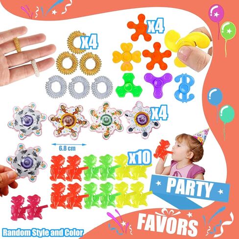 132 قطعة من هدايا الحفلات للأطفال من سن 4 إلى 8 سنوات، ألعاب صندوق الكنز للفصل الدراسي، جوائز للأطفال في الفصل الدراسي، حشوات أكياس البيناتا، ألعاب فيدجيت السائبة هدايا عيد الميلاد in Kuwait