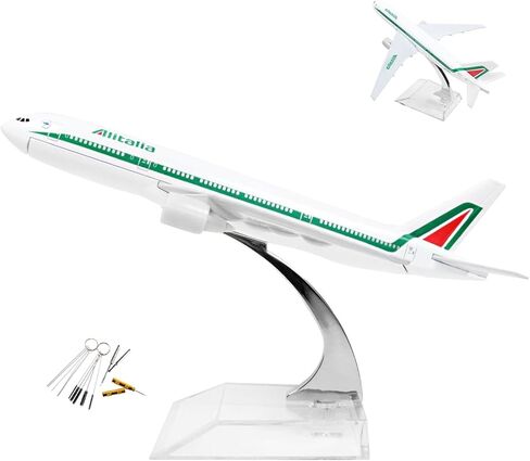 1:400 Italy Airplane Model B777 Aircraft Planes with 10 pcs Tip Cleaner Tool Kit Diecast Metal with Stand Display Collectible Model Kit for Aviation Enthusiast Gift in Saudi Arabia