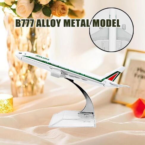 1:400 Italy Airplane Model B777 Aircraft Planes with 10 pcs Tip Cleaner Tool Kit Diecast Metal with Stand Display Collectible Model Kit for Aviation Enthusiast Gift in Saudi Arabia