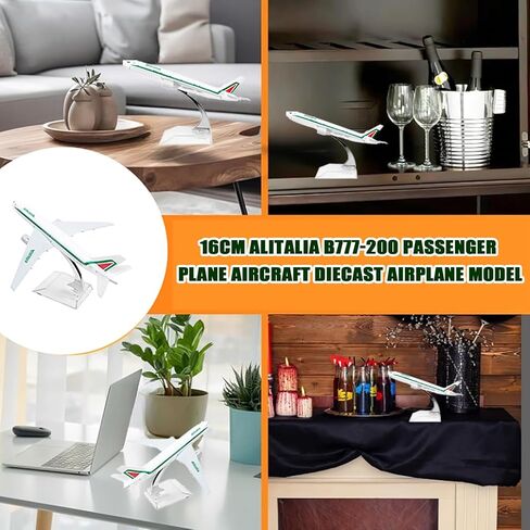 1:400 Italy Airplane Model B777 Aircraft Planes with 10 pcs Tip Cleaner Tool Kit Diecast Metal with Stand Display Collectible Model Kit for Aviation Enthusiast Gift in Saudi Arabia