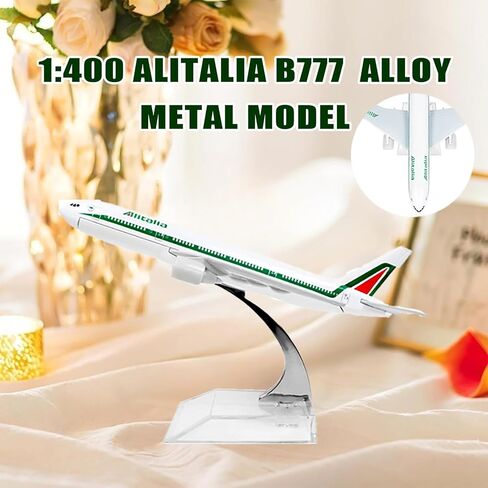 1:400 Italy Airplane Model B777 Aircraft Planes with 10 pcs Tip Cleaner Tool Kit Diecast Metal with Stand Display Collectible Model Kit for Aviation Enthusiast Gift in Saudi Arabia