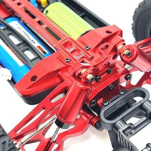 أغطية علبة التروس الخلفية للسيارة RC 1:16 غطاء تفاضلي خلفي معدني علوي جزء السيارة RC لـ 16101 16102 16103 ملحقات ذاتية الصنع، أزرق in Kuwait