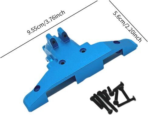 أغطية علبة التروس الخلفية للسيارة RC 1:16 غطاء تفاضلي خلفي معدني علوي جزء السيارة RC لـ 16101 16102 16103 ملحقات ذاتية الصنع، أزرق in Kuwait