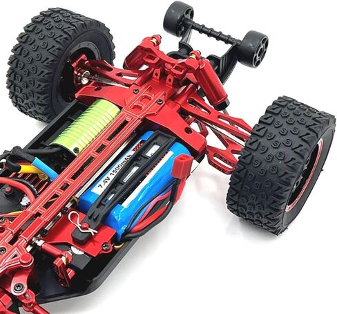 أغطية علبة التروس الخلفية للسيارة RC 1:16 غطاء تفاضلي خلفي معدني علوي جزء السيارة RC لـ 16101 16102 16103 ملحقات ذاتية الصنع، أزرق in Kuwait