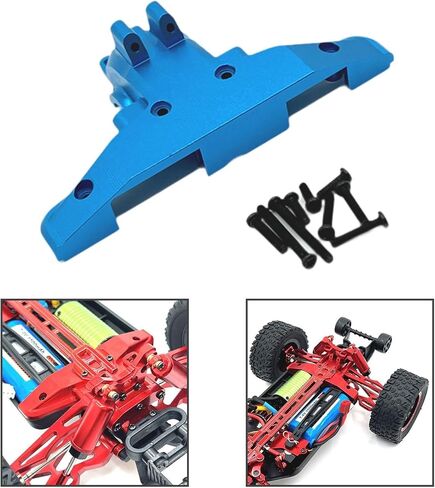 أغطية علبة التروس الخلفية للسيارة RC 1:16 غطاء تفاضلي خلفي معدني علوي جزء السيارة RC لـ 16101 16102 16103 ملحقات ذاتية الصنع، أزرق in Kuwait