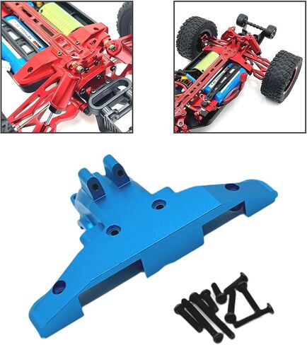 أغطية علبة التروس الخلفية للسيارة RC 1:16 غطاء تفاضلي خلفي معدني علوي جزء السيارة RC لـ 16101 16102 16103 ملحقات ذاتية الصنع، أزرق in Kuwait