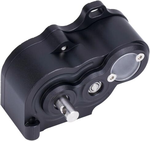 Ultra Light LCG Metal Transmission Gearbox with Motor Gear for 1/10 RC Car SCX10 TRX4 RC4WD Capra Upgrade Part (Black) in Saudi Arabia