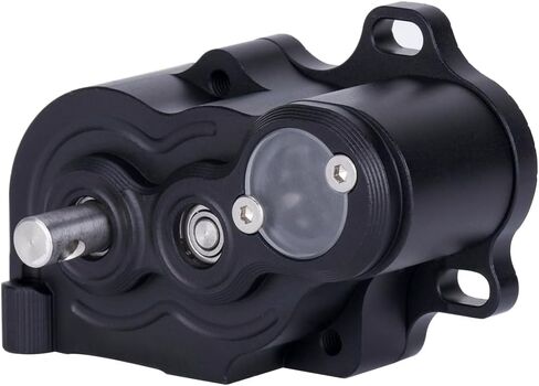 Ultra Light LCG Metal Transmission Gearbox with Motor Gear for 1/10 RC Car SCX10 TRX4 RC4WD Capra Upgrade Part (Black) in Saudi Arabia