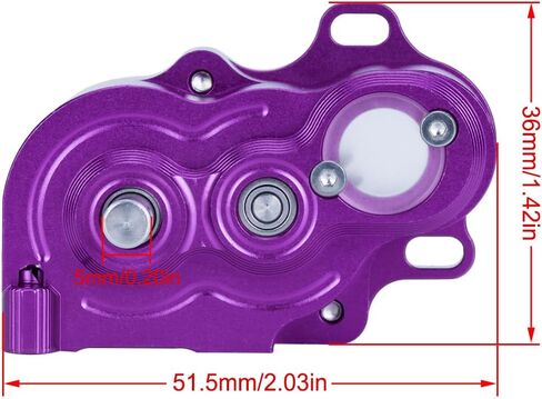 Ultra Light LCG Metal Transmission Gearbox with Motor Gear for 1/10 RC Car SCX10 TRX4 RC4WD Capra Upgrade Part (Black) in Saudi Arabia