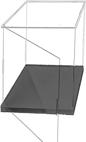 Clear Acrylic Display Case, Self-Assembly Acrylic Box with Black Thick Base and Side Door, Dustproof Protection Showcase Organizer for Collectibles Doll Toys Models Figurine (15X15X25cm/6X6X10inch) in Saudi Arabia