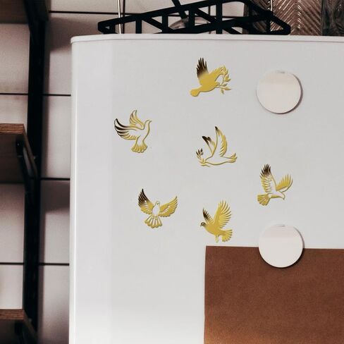 OLYCRAFT 9pcs 1.6x1.6 Inch Pigeon Metal Stickers Flying Bird Metal Gold Stickers Self-Adhesive Picture Stickers Self Adhesive Gold Stickers Decorate Sticker for Scrapbooks Phone Water Bottle Decor in Saudi Arabia