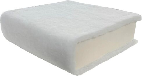 FoamRush 4" x 19" x 19" Seat Cushion Foam with Batting/Dacron (Cushion Seat Replacement) Made in USA in Saudi Arabia