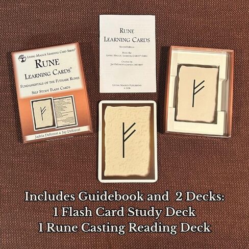 Rune Learning Cards - Self Study Flash Cards for Futhark Norse Runes in Saudi Arabia