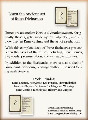 Rune Learning Cards - Self Study Flash Cards for Futhark Norse Runes in Saudi Arabia
