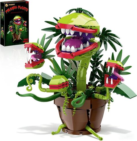 مجموعة مكعبات البناء Piranha Plant Audrey 2، متجر صغير من الرعب نموذج زهرة آكلة اللحوم مع 4 أفواه قابلة للفتح، ألعاب هدايا للأطفال والكبار ومحبي الأفلام التلفزيونية هدية عيد الهالوين وعيد الميلاد (428 قطعة) in Saudi Arabia
