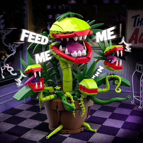 مجموعة مكعبات البناء Piranha Plant Audrey 2، متجر صغير من الرعب نموذج زهرة آكلة اللحوم مع 4 أفواه قابلة للفتح، ألعاب هدايا للأطفال والكبار ومحبي الأفلام التلفزيونية هدية عيد الهالوين وعيد الميلاد (428 قطعة) in Saudi Arabia