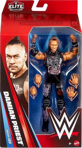 Mattel WWE Elite Action Figure & Accessories، مجموعة السلسلة #122، كاهن داميان قابل للتجميع مقاس 6 بوصات مع 25 نقطة مفصلية وأيدي قابلة للتبديل in Saudi Arabia