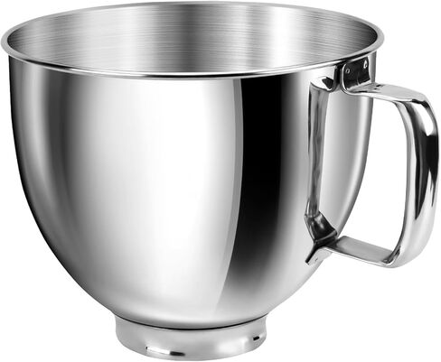 Replacement Parts 5qt mixer bowl with Feed Shield, Compatible with 4.5 and 5 Quart KitchenAid Tilt Head Stand Mixers :KSM150, RRK150, KSM100, K45SS, KSM75, KSM90, KSM95, K45, KSM103, KSM110, 5KSM125 in Saudi Arabia