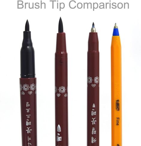 Monami Drawing Fiber Tip Non-permanent Fude Brush Pen for Korean Chinese Japanese Calligraphy Art Writing Drawing- 1pcs in Saudi Arabia