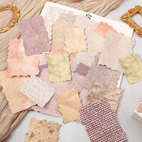 84 Sheets Textured Scrapbook Paper - Vintage Junk Journal Supplies for DIY Craft, Collage, Card Making, Decorative Scrapbooking Paper Kit in Saudi Arabia