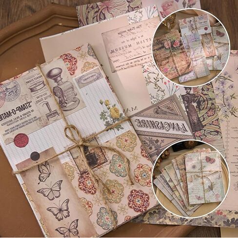 30 Sheets Collage Style Paper, 5.5x8 Inches Vintage Journal Paper for Scrapbooking in Saudi Arabia