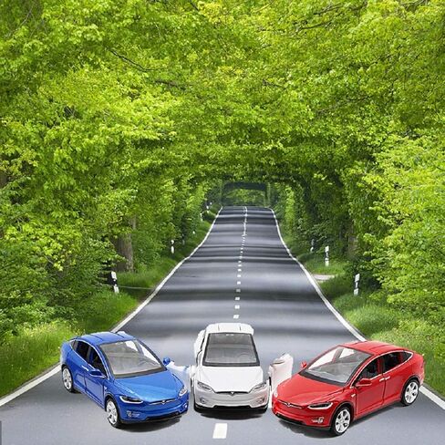 Toy Car Model X, Pull Back Car Toys Alloy Vehicles with Lights and Sound 1:32 Scale Model Car (Black) in Saudi Arabia