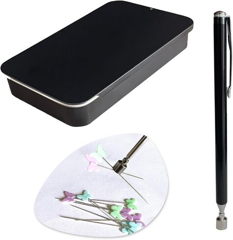 FJW Magnetic Pickup Tool for Sewing Pins and Needles with Telescopic Handle and Storage Box, Sewing Tools for Quilting and Craft Supplies in Saudi Arabia