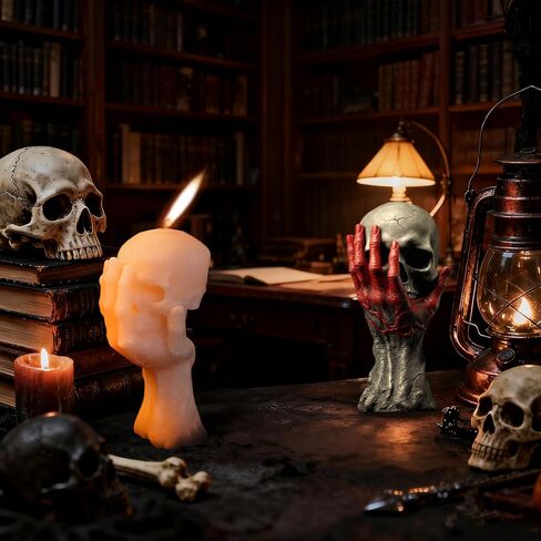 Skull Silicone Candle Mold, 3D Ghost Hand Skeleton Mold for Epoxy Resin Casting, Aromatherapy Soap, Resin Arts Crafts, Home Decor and Gifts in Kuwait