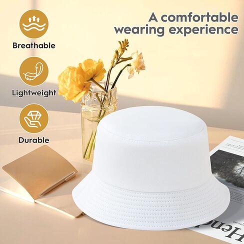 12 Pieces Kids Bucket Hat For Children Aged 2–6 Years, Cotton Blank Sun Hat For DIY Sublimation Tie Dye in Saudi Arabia