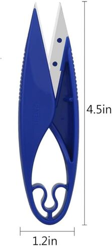Small Snips, Carbon Steel Lightweight Thread Cutter, 4.5inch U Shape Sewing Snips Thread Cutter Scissors for Sewing, Quilting, 1 Pack (Blue) in Saudi Arabia