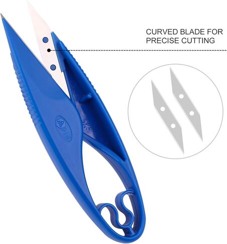 Small Snips, Carbon Steel Lightweight Thread Cutter, 4.5inch U Shape Sewing Snips Thread Cutter Scissors for Sewing, Quilting, 1 Pack (Blue) in Saudi Arabia