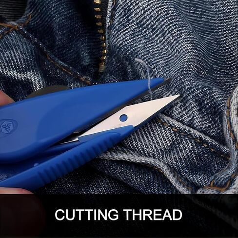 Small Snips, Carbon Steel Lightweight Thread Cutter, 4.5inch U Shape Sewing Snips Thread Cutter Scissors for Sewing, Quilting, 1 Pack (Blue) in Saudi Arabia