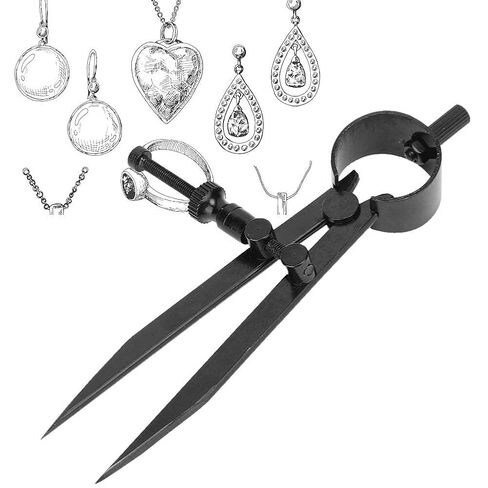 Fine Point Divider, Jewelry Marking Tool Square Tapered Legs Engraving Tools Jewelry Repair Artist Proportional Scale Divider Drawing Tool Beading Long Fine Point Marking Jewelry Tools (S) in Saudi Arabia