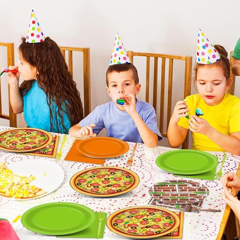 96Pcs Turtle Party Plates and Napkins Pizza Birthday Party Supplies Green Sea Turtles Napkins Turtle Pizza Themed Tableware Set Dessert Paper Plates for Video Game Cartoon Themed Birthday Decorations in Saudi Arabia