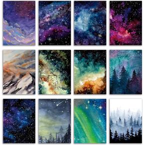 Ritzy Rose 24 Starry Night Celestial Cards in 12 Ethereal Designs + Envelopes in Kuwait