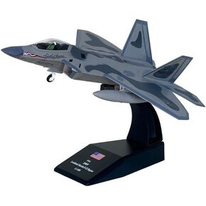 طائرة F-22 رابتور العسكرية بمقياس 1/100 نموذج عسكري مقاتل معدني مع قاعدة حامل قابلة للدوران F-22 مجموعة نماذج رابتور للتجميع والهدايا in Kuwait
